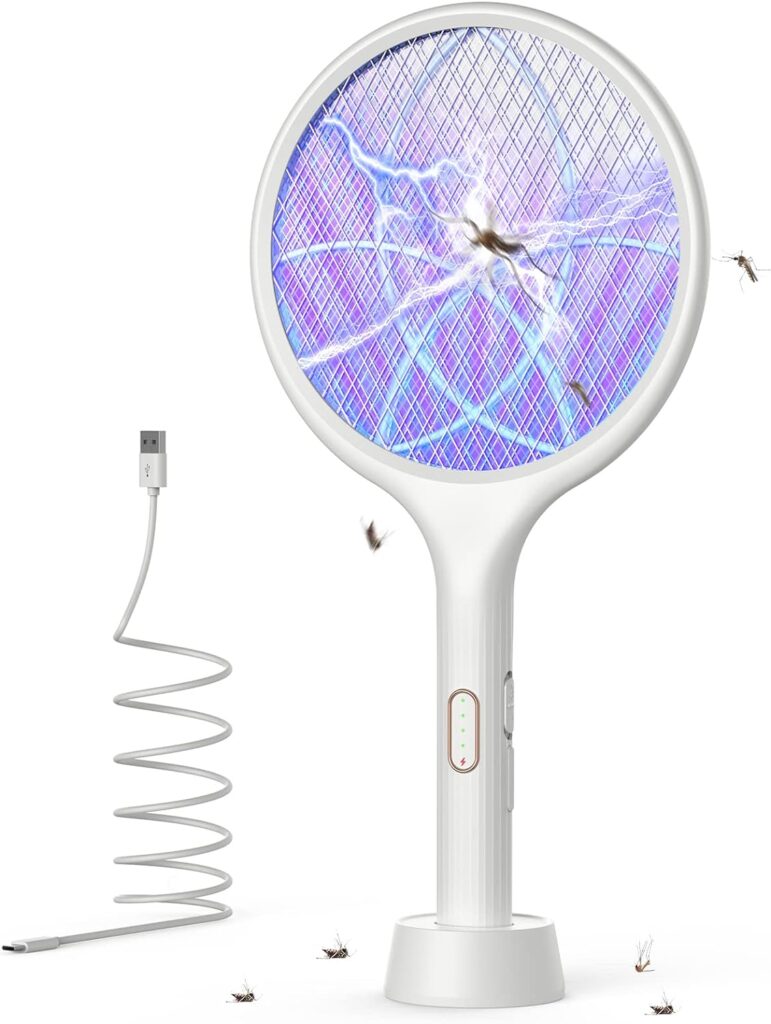 YISSVIC Electric Fly Swatter 4000V Bug Zapper Racket 