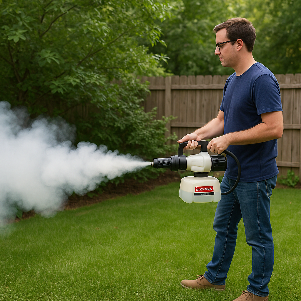  fogger in use in backyard