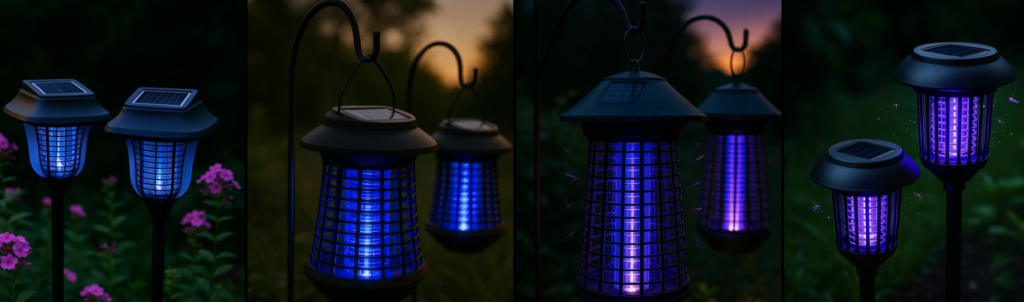 solar-powered bug zapper lanterns,