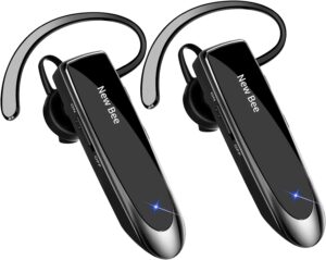 New bee [2 Pack] Bluetooth Earpiece Wireless Handsfree Headset V5.0