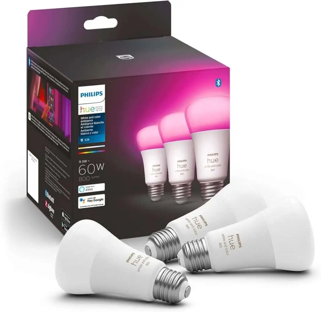 Philips Hue A19 LED Smart Light Bulb 